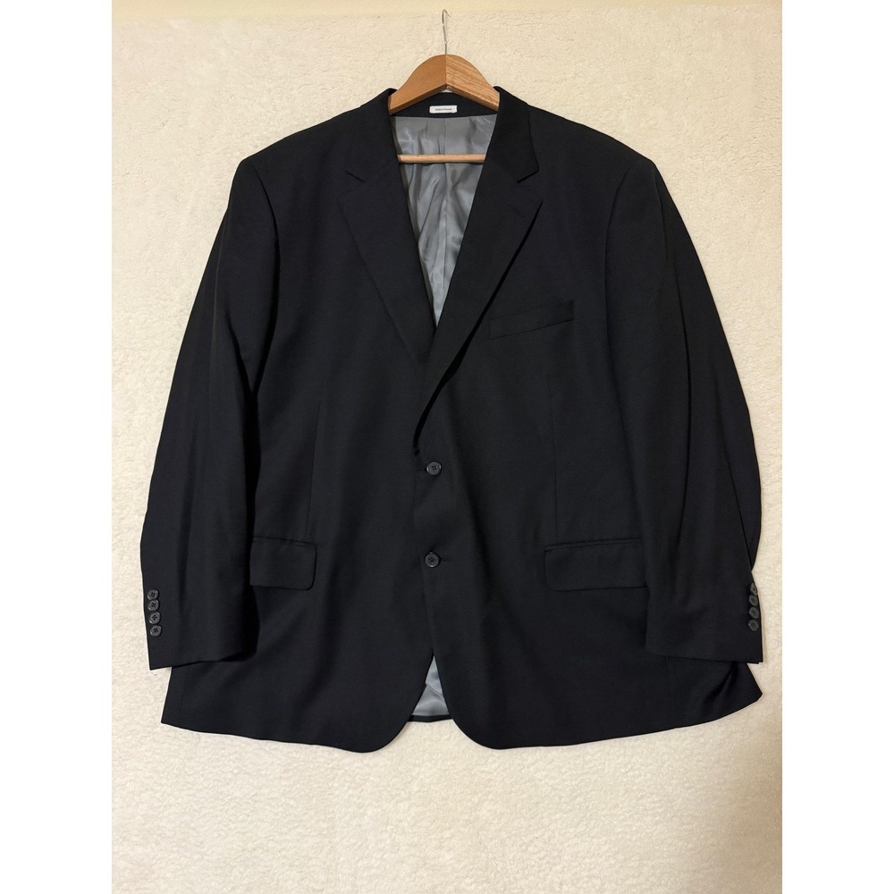 Peter‎ Millar Blazer Mens 50R Black Wool 2 Button Double Vent Notch Lapel Lined